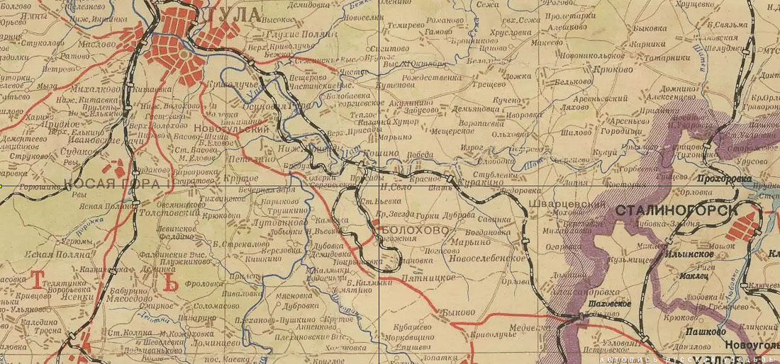 Реки тулы на карте